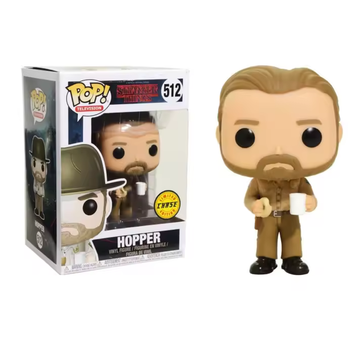 Funko Pop! Hopper Stranger Things Limited Chase #512- Producto Oficial Funko - 1