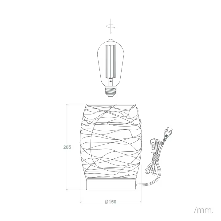 Ledkia Lámpara de Mesa de Metal Winbi Blanco - 1