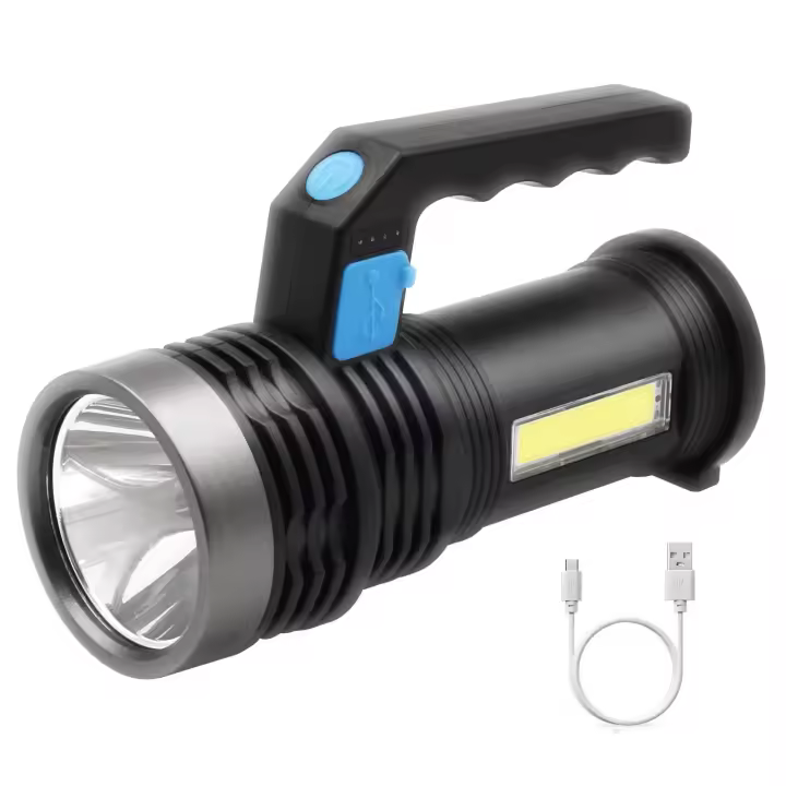 LED recargable por USB interior, superbrilliant, with ASA y Luz DE TRABAJO COB, 4 Modos de iluminación, resistant to Agua, ideal para camping. [Clase Energética A] - 1