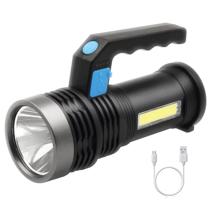LED recargable por USB interior, superbrilliant, with ASA y Luz DE TRABAJO COB, 4 Modos de iluminación, resistant to Agua, ideal para camping. [Clase Energética A] - 1