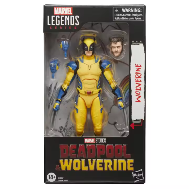 Figura hasbro marvel legends series deadpool & walverine - walverine - 1