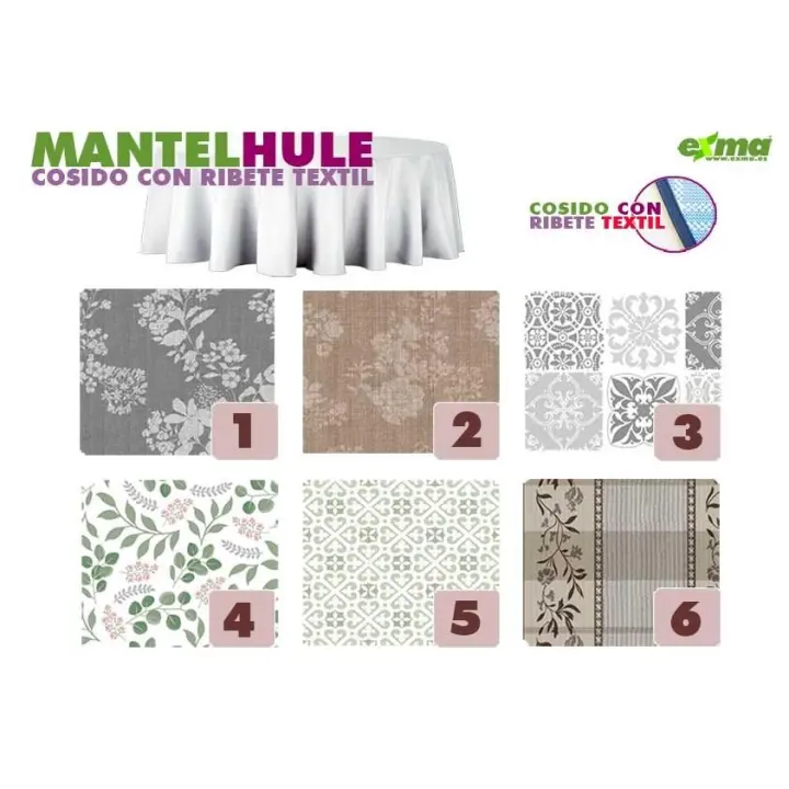 Mantel de hule con ribete 140x220 cms    mantel por metros; manteles; mantel barato; mantel jardín - 1