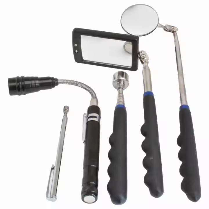 PACK 5 HERRAMIENTAS IMAN MAGNETICO RECOGEDOR,ESPEJO,LINTERNA LED TELESCOPICA - 1