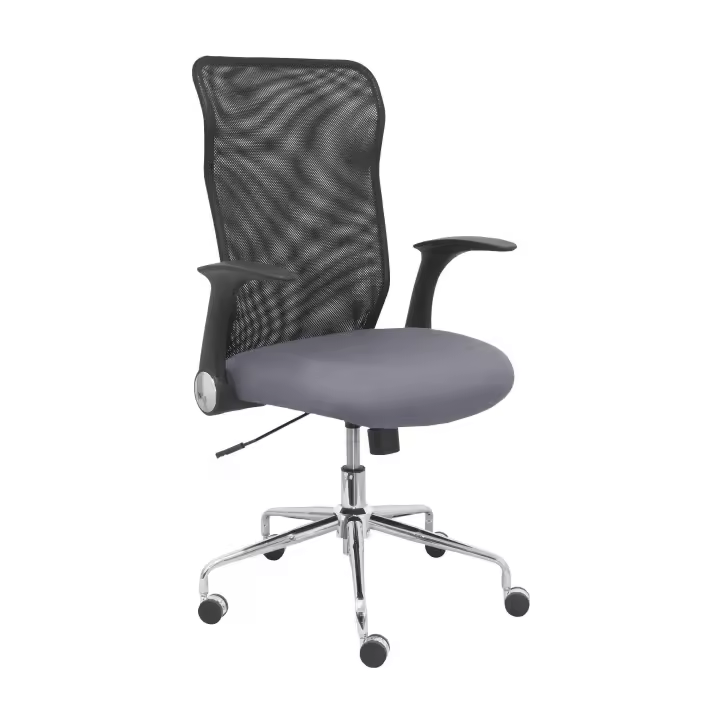 Piqueras Y Crespo Silla Minaya Ergonómica con Respaldo de Malla Negro y Asiento Bali Gris - 1