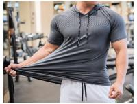 Sudadera De Carrera Para hombreQuick Drying Muscle Shirt Con Capucha Corta Para Gimnasio Y Entrenamiento Deportivo - details 4