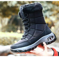 Botas De Invierno Para Mujer Calidad Superior Cómodas Y Seguras Para Caminar Botas De Nieve Con Cordones Impermeables Talla 36-42 - details 15
