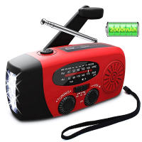 Luz De Camping Solar Con Radio AM/FM Y LED Multifuncional Recargable 2000mAh USB Luz De Mano Dinamo Para Exterior - details 0