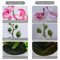 Orquídea Artificial Falsa Phalaenopsis Plantas Bonsái Para Interiores Y Exteriores Decoración De Oficina Hogar Bodas Y Eventos - details 1