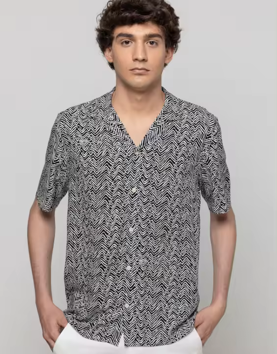 CAMISA MC VISCOSA EST ANIMAL PRINT - 1