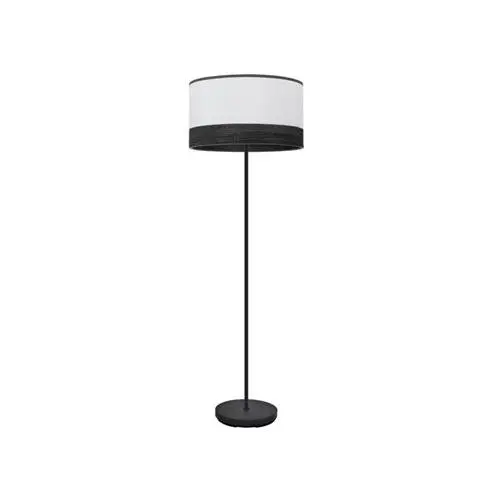 FABRILAMP Lámpara de Pie Salón Olga 1xe27 Negro/Blanco-Madera Negra 162x40x40 Cm - Elegante Diseño - 1