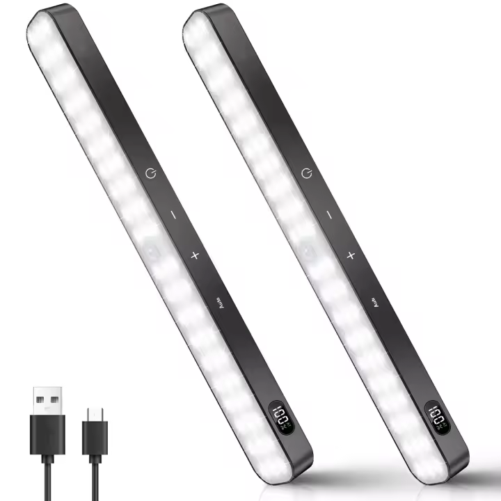 Luces De Armario Recargables WILLED 60 LED Sensor De Movimiento Luz Nocturna Dimmer Control Táctil Incluye Batería Recargable - 1