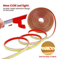 Tira De Luz LED COB Flexible 220V Con Cinta Adhesiva 288 LEDs Alta Densidad Luz Línea Impermeable Con Interruptor Y Cable - details 7