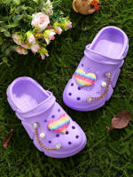 Clogs Casuales Para Niñas Con Decoraciones De Corazones Secado Rápido Ligeros Y Antideslizantes Adecuados Para Baños Internos Y Externos - details 4