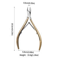 Tijeras De Cutícula De Acero Inoxidable 1Pc Herramienta De Pedicura Y Manicura Para Eliminar Piel Muerta Colores Variados/Gold/Silver/Black - details 0