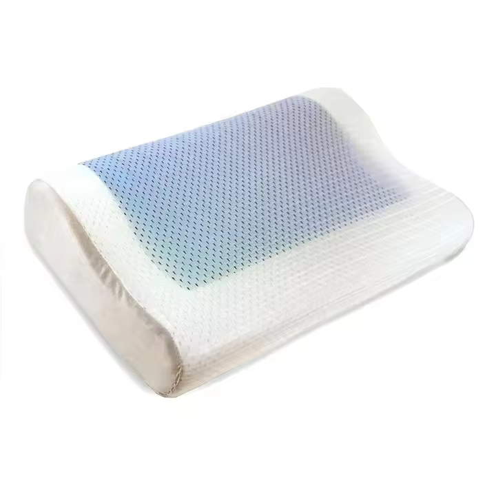 ARISE SHOP-Almohada ortopédica para el cuello, cojín de espuma viscoelástica + almohadilla de Gel, núcleo interno y funda de almohada transpirable, almohada de salud Cervical para enfermería,50X30X10CM - 1