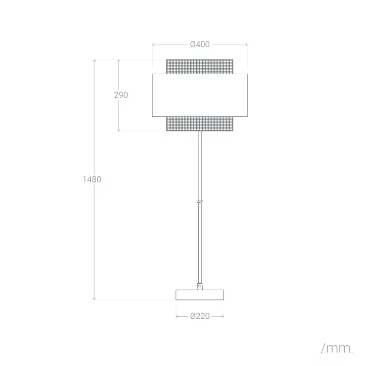 LEDKIA LIGHTING - Lámpara de Pie Amaia | Estructura de Metal Estable | Pantalla de Tela Suave | Ajustable y Ergonómica | Ideal para Salón y Dormitorio, Beige, Ratán - 1