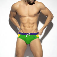 Bragas De Natación Para Hombre Briefs De Playa Deporte Acuático Estilo Sexy Con Palabras De La Bandera Y Copa Word Cup Material Poliéster Y Spandex - details 30