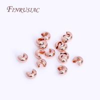 Cubiertas De Bola Abierta 18K Oro Pintado 3mm/4mm Para Finos De Joyería DIY Suministros Al Por Mayor Cubiertas Redondas Para El Final De Los Crimpas - details 15