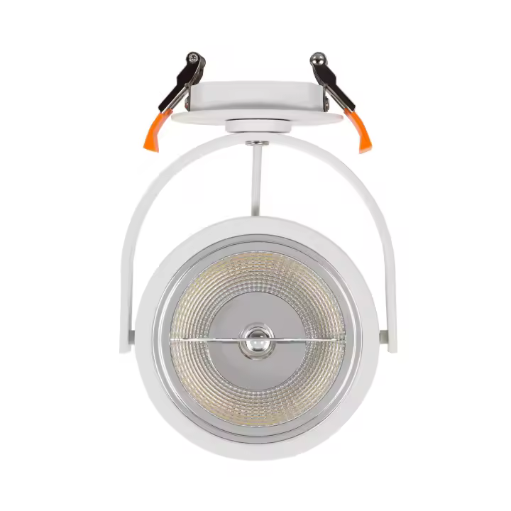 Ledkia Aro Downlight Empotrable Circular Direccionable para Bombilla LED GU10 AR111 Blanco - 1