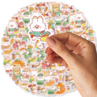 30pcs Pegatinas De Conejo Lindo Graffiti De Dibujos Animados Para Decorar Cuaderno Maleta Moto Scrapbook PVC Impermeable Y Duradero Tamaño 6.5x4.5cm - details 5