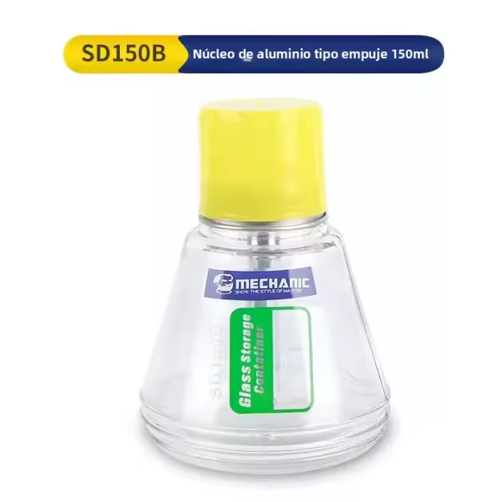 Dispensador De Líquido De Vidrio Para Reparación De Teléfonos MECHANIC SD150A/B/C 150ML Antiestático Previene Volatilización Botella De Alcohol De Tipo Presión - 1