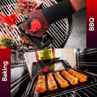 Guantes Barbacoa, Guantes para Horno Resistentes al Calor hasta 800 ℃ / 1472 ℃ para Cocina, Parrilla, Hornear, Microondas - certificación EN407(1 Par) - details 2