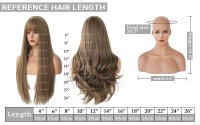 Pelucas Sintéticas NAMM Ash Ombre Bob Rubia Para Mujer Peluca Corta Recta Con Trenzas Fluffy Bangs Resistente Al Calor Uso Diario Fiesta - details 15