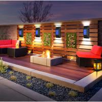 Lámpara De Pared Solar Exterior Impermeable Ilumina Arriba Y Abajo Decoración Para Jardín Casa Patio Luz Solar Autónoma Moderna IP65 - details 5