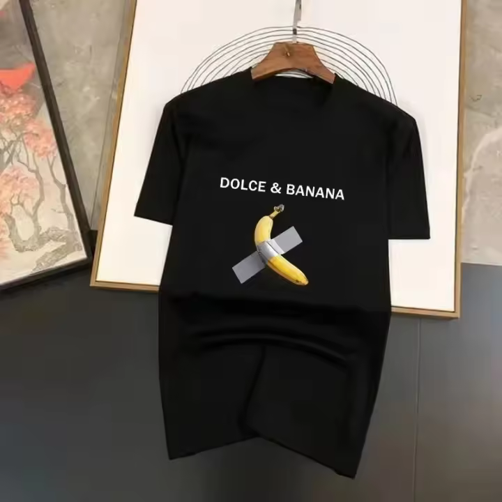 Camiseta De Verano Divertida Con Estampado De Bananas Y Dulces Para Hombres Y Mujeres Camiseta Corta Casual Oversize Para Todas Las Estaciones - 1