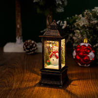 Luz Nocturna Navideña 1PC Decoración De Escritorio Con Árbol De Navidad Y Santa Claus Figura De Plástico Retro Para Adornos Del Hogar - details 0