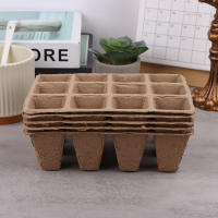5Pcs Bandeja De Semillero Biodegradable Con 12 Agujeros Para Jardinado Sistema De Crecimiento Hidroponía Herramientas De Plantación - details 3