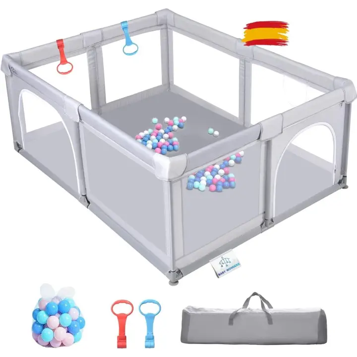 Baby Wonders® Parque Infantil Bebe Plegable, Recinto Vallado Bebe, Corral Bebe, Parque De Juegos Bebe, Corralito Bebe Plegable, Parque Infantil Bebe Acolchado, Corral Portátil Para Bebes - 1