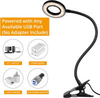 Lámpara De Escritorio LED Flexible Iluminación Vertical Ajustable Para Dormitorio Y Lectura Metal Sin Sombrilla Soporte De Sujeción Para Escritorio - details 5
