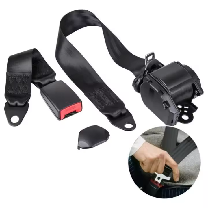 Cinturón de seguridad ajustable de 3 puntos Cinturón de seguridad universal para automóvil Cinturón de seguridad telescópico automático para carrito de golf Go Kart Club - 1