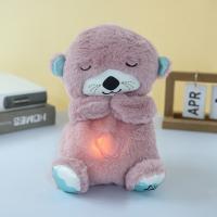 Oso De Peluche Musical Con Luz Y Sonido Para Bebés Otter Playmate Y Dormir Sensory Comfortable Regalos Para Recién Nacidos Unisex Tamaño 25-30cm - details 4