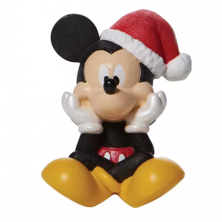 Enesco Figura Mickey Mouse Navidad - Hecho a Mano - Coleccionable Disney - 1