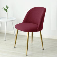 Cubierta De Silla Curva De Poliéster Y Spandex 1PC Protección Pequeña Para Sillas De Comedor Estilo Europeo Para Hotel Y Cocina - details 20