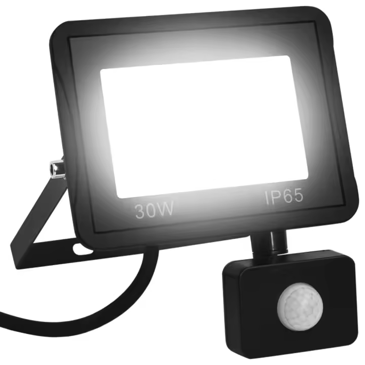 vidaXL Foco LED con Sensor 10 W Cálido Lámpara de Jardín Luz Exterior Color Blanco cálido/ 10w,  Blanco frío/ 30 w, y mas - 1
