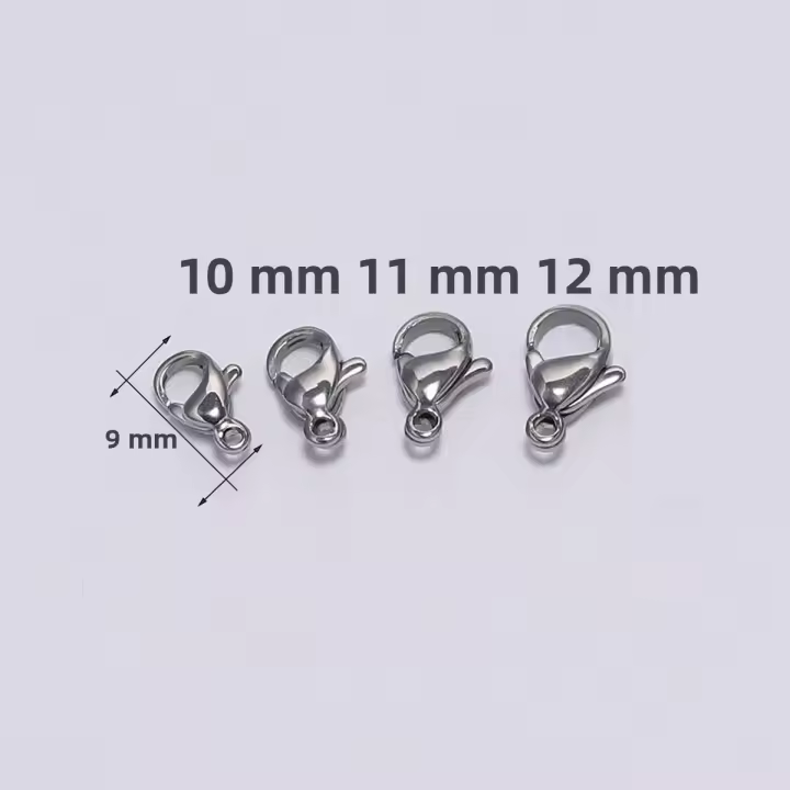 30Pcs/lot Aros De Cangrejo De Acero Inoxidable Galvanizado En Oro Para Pulseras Collares Cadenas Hecho a Mano Joyería Suministros - 1