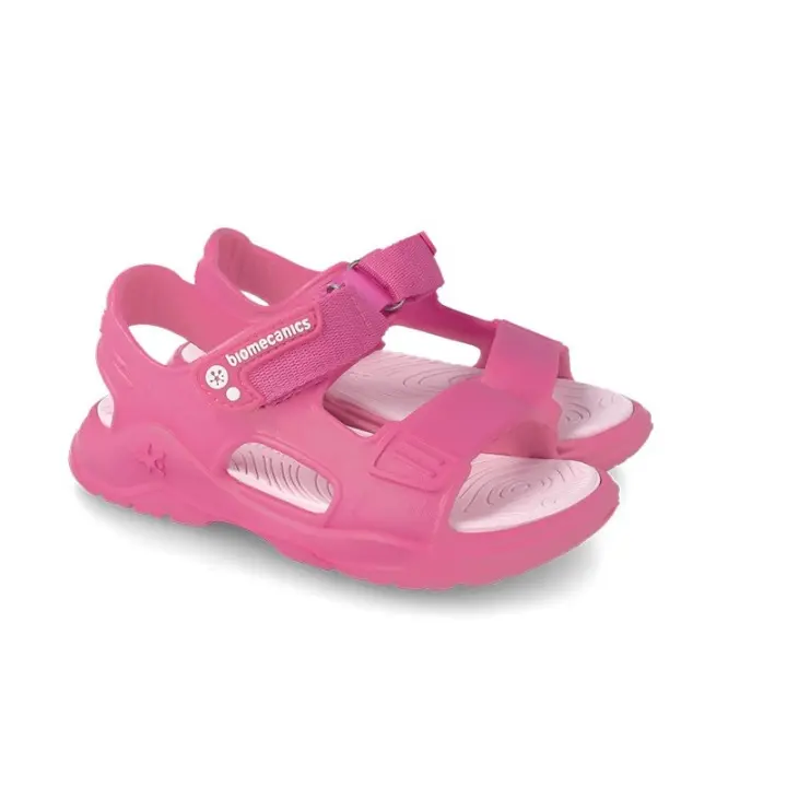 Biomecanics - Sandalias niña color rosa de velcro modelo de goma para agua, ideales para los juegos - 1
