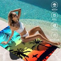 Toalla de playa de microfibra extra grande: toalla de playa de secado rápido, ligera y delgada, adecuada para viajes, tamaño grande, 60 x 28 pulgadas, toalla de piscina compacta, elementos esenciales de playa (coco) - details 1