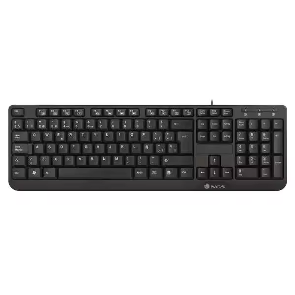 Ngs teclado con 12 teclas multimedia - cable de 1.4m - qwerty portugues - color negro - 1