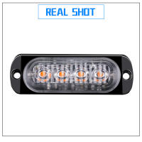 Luz De Advertencia LED Para Coche 4x4 Lámpara De Beacon Amarilla Para Camiones Y Remolques 12V-24V Instalación En Grille - details 4