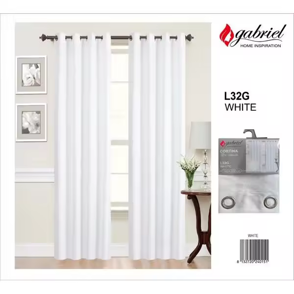 CORTINA OPACA Y SEMIOPACA DE 140X260CM CON 8 ANILLAS - 1