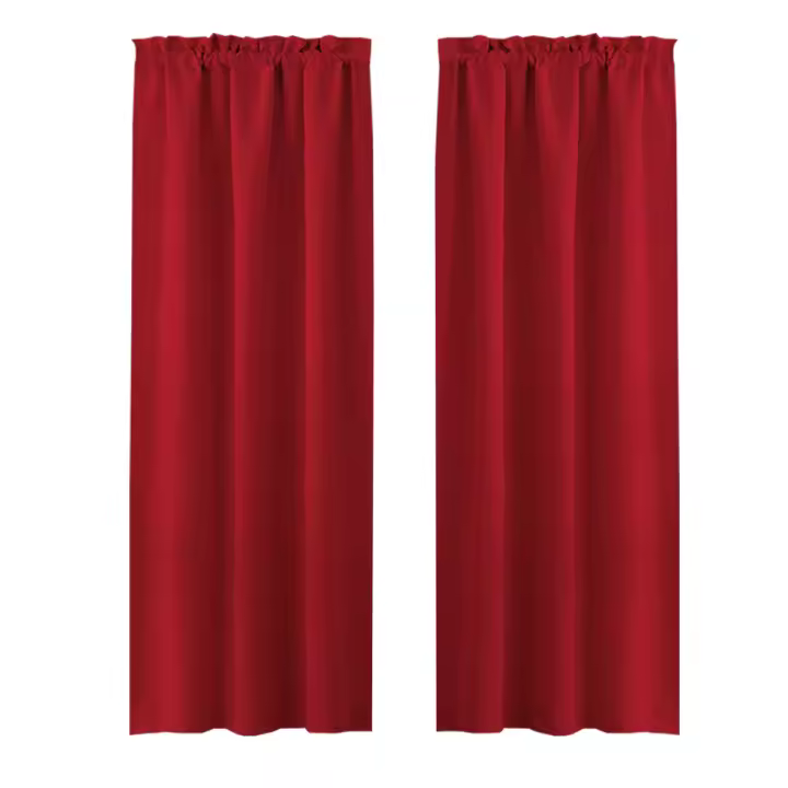 2PCS Cortinas De Color Sólido Con Bolsa De Mango Simple Para Filtering Luz Adecuadas Para Decoración De Sala De Estar Oficina Hogar Dormitorio - 1