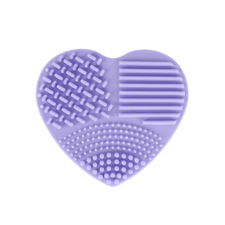 Limpiador de silicona para lavar brochas de maquillaje, guante de silicona con forma de corazón, aplicador de maquillaje de silicona - 1
