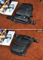Bolsa de pierna de la motocicleta Bolso de cintura de cuero genuino Bag3112 (3112 Negro) - details 3