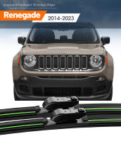 2pcs LimpiaParabrisas Anteojos Delantero Para Jeep Renegade 2014-2023 Accesorios De Ventana Intelligent Boneless Wiper De Goma Natural - details 0