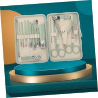 Juego de cortaúñas de 18 piezas, herramientas de manicura y pedicura, herramientas de limpieza de uñas, lima de uñas cosmética de acero inoxidable, adecuado para el hogar y el exterior - details 2