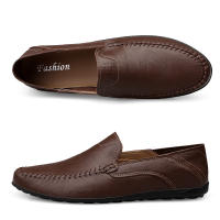 Zapatos De Cuero Genuino Para Hombre Casual Lujo Mocasines Suaves Transpirables Botines Slip on Barco Talla Grande 37-47 - details 30